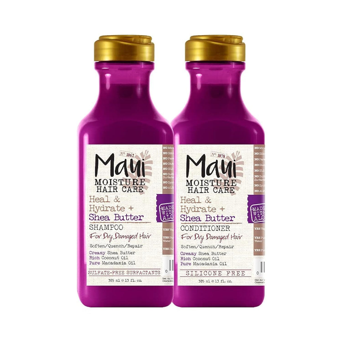 Maui Moisture Heal & Hydrate Shea Butter Shampoo (385 ml x 2)