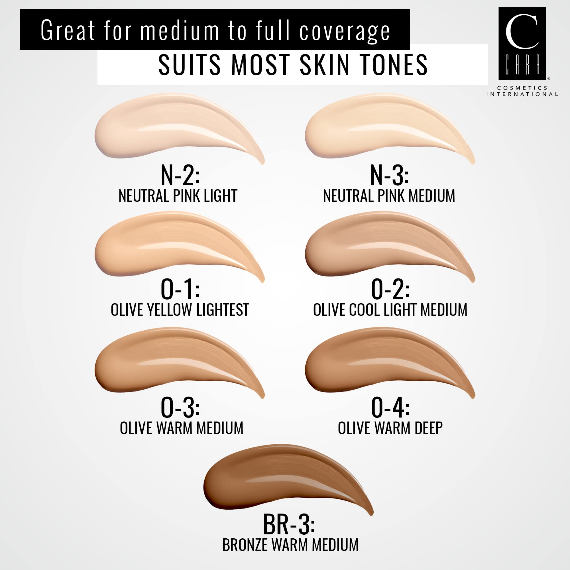 CARA Cosmetics Perfecta Base Foundation - Full Coverage Foundation Makeup, Oil Free Foundation, Light Foundation, Uneven Skin Tone & Oily Skin Foundations, BR-3: Bronze Warm Medium,30ml
