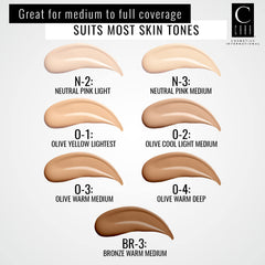 CARA Cosmetics Perfecta Base Foundation - Full Coverage Foundation Makeup, Oil Free Foundation, Light Foundation, Uneven Skin Tone & Oily Skin Foundations, BR-3: Bronze Warm Medium,30ml