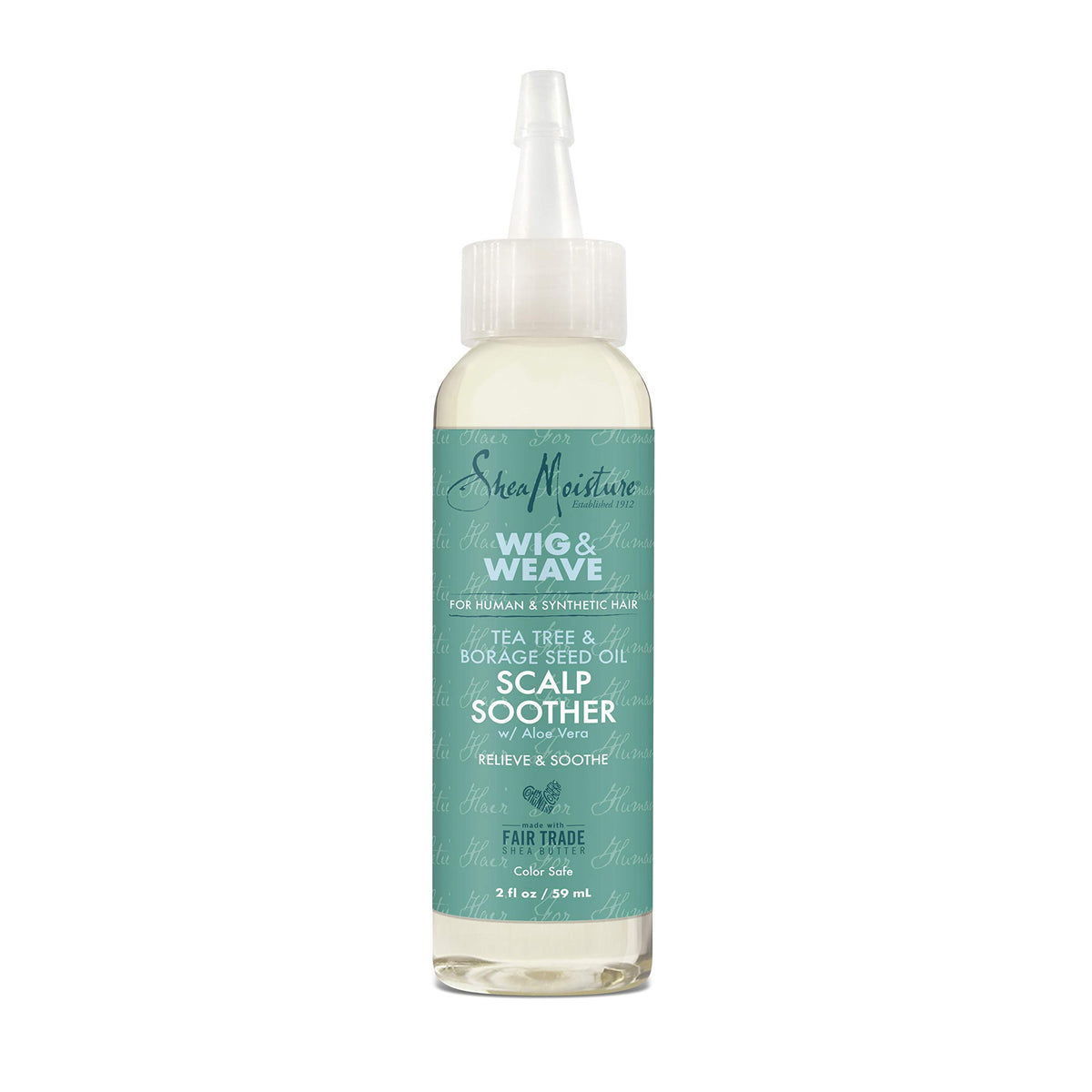 Shea Moisture Tea Tree Borage Soothing Scalp Oil Serum for Wigs and Weaves, Paraben-Free Treatment, 2 oz