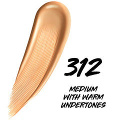 Maybelline Super Stay Up to 24HR Skin Tint, Radiant Light-to-Medium Coverage Foundation, Makeup Infused With Vitamin C, 312, 1 Count