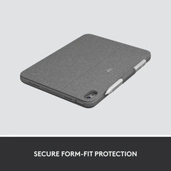 Logitech Combo Touch Backlit Keyboard Case with Trackpad for Apple 11" iPad A16 & 10.9" iPad 10th Gen (920-011434) - Oxford Gray