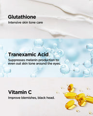 Mary&May Tranexamic Acid + Glutathione Eye Cream, Tranexamic Acid 1.05 Fl Oz / 30ml | Reduces Dark Cireles in the Eye, Improve Uneven Skin Tone | EWG Green