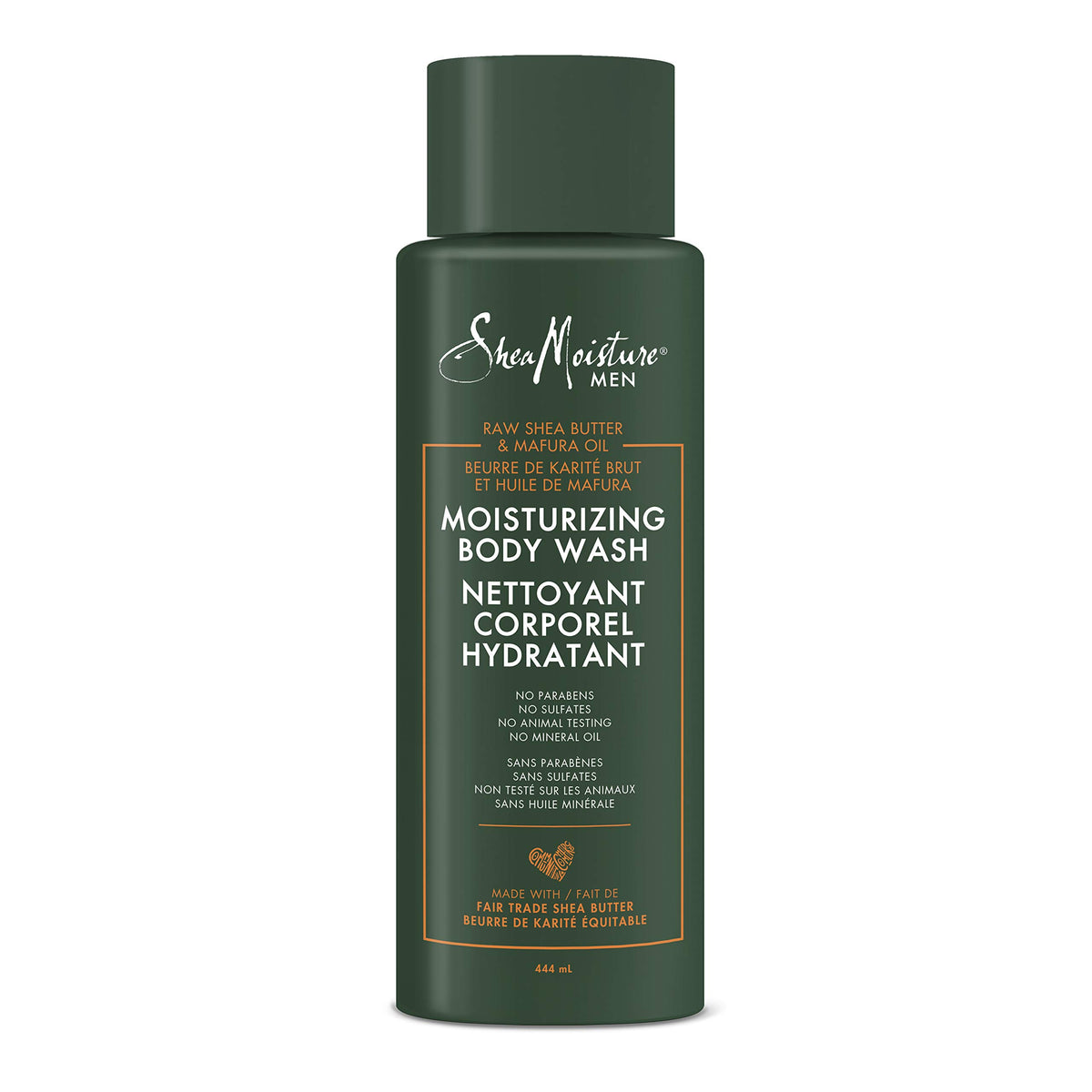 Shea Moisture Men's Body Wash, Cleanses and Hydrates with Raw Butter and Mafura Oil, 15 fl oz