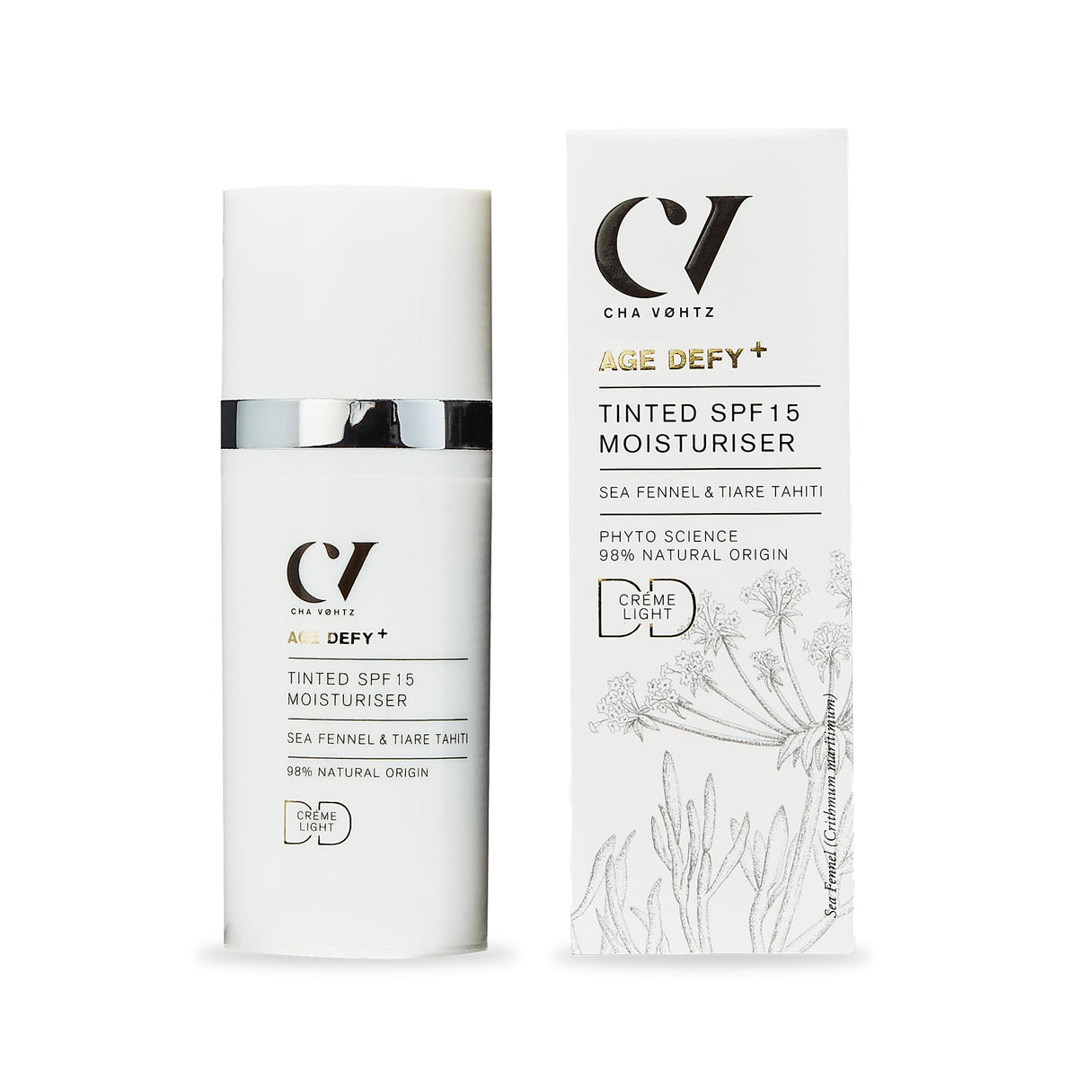 Green People Age Defy + Tinted DD Moisturiser SPF15 Light Tinted Day Cream - Paraben & Alcohol Free, Vegan, 30ml