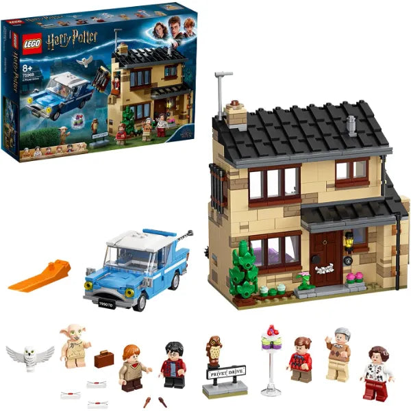 LEGO® Harry Potter™ 4 Privet Drive 75968 Fun Flying Ford Anglia Car Children’s Building Toy;Collectible Playsets