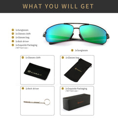 SUNGAIT Ultra Lightweight Rectangular Polarized Sunglasses UV400 Protection