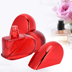 2pcs 50ml Eau de Parfum for Women Red Heated Shape Refillable Perfume Natural Flower Fragrance Lasting Lady Perfume for Party Date