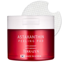 TERRAZEN Korean Face Skin Care Astaxanthin Peeling Pads 60pcs - Anti Aging & Rejuvenating with Peptide Amino Acid Gentle Peel Facial Pads