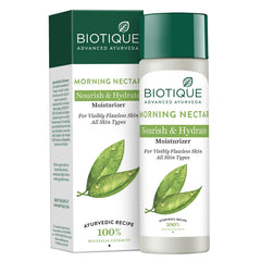 Biotique Morning Nectar Flawless Skin Moisturizer Lotion L Prevents Dark Spots Blackheads And Blemishes L Visibly Flawless Skin L Nourishes And Hydrates Skin L All Skin Types - 190Ml