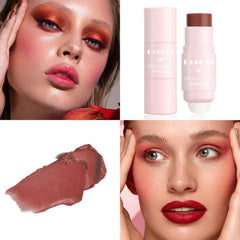 NALACAL 3 Pcs Cream Contour Sticks, Shades with Highlighter and Bronzer & Blush for Cheeks Eyes Lips Lightweight Dewy Finish Blush Stick Waterproof Long Lasting Contour Stick Trio Wand Face Makeup Set