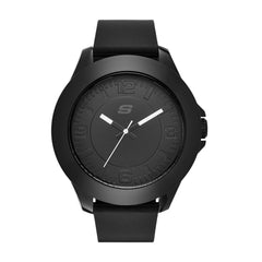 Skechers Men's Rosencrans Quartz Plastic and Silicone Sports Watch - Three-Hand Black