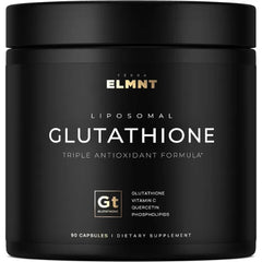 TERRA ELMNT 2150mg Super Liposomal Glutathione Supplement w. Vitamin C, Quercetin & Pure L Glutathione 2000mg Triple Action Formula Glutathione Liposomal Supplement w. Phospholipid Layer - 90 Pills, Non-GMO