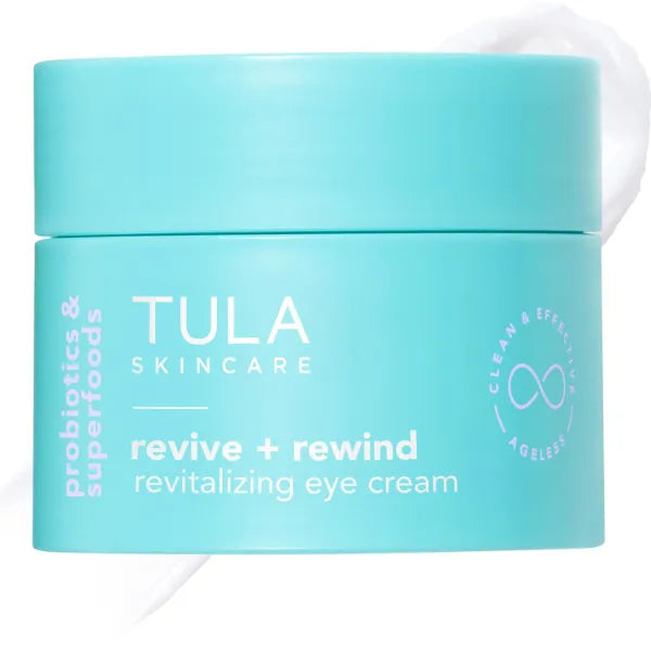 TULA Skin Care Revive & Rewind Revitalizing Eye Cream - Smooth Fine Lines, Dark Circles & Puffiness, 0.5 oz