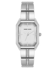 Anne Klein Women's Premium Crystal Accented Bracelet Watch, Silver