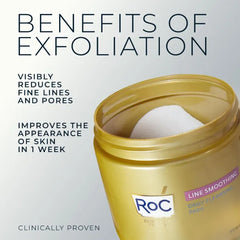 RoC Resurfacing Disks, Hypoallergenic Exfoliating Makeup Remover Pads for Wrinkles and Skin Tone, Hypo-Allegenic Skin Care, Oil-Free Daily Cleanser, 28 Count (Packaging May Vary)