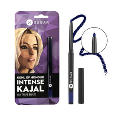 Sugar Cosmetics Kohl of Honor Intense Matte Kajal Pencil | 12+ Hour Wear | Smudge Proof | Paraben Free | 0.25g - 04 True Blue