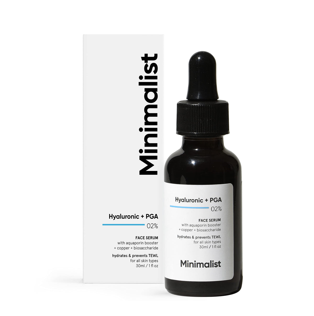 Minimalist 2% Hyaluronic Acid Serum for Intense Hydration, Glow & Fines Lines | 30 ml | Daily Hydrating Face Serum For Dry, Normal & Oily Skin