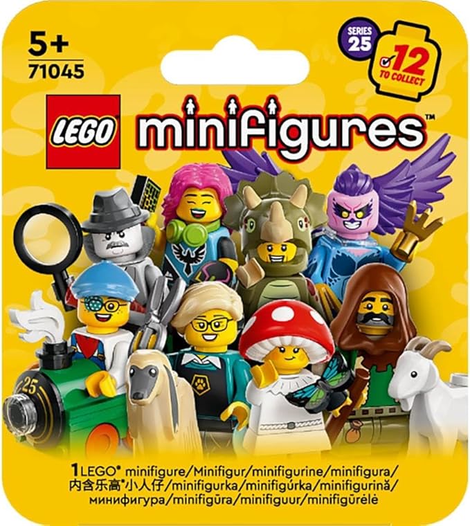 LEGO Minifigures Series 25 Blind Box, Collectible Role-Play Toy for Independent Play, Gift for 5 Plus Year Old Boys & Girls (1 of 12 characters, Chosen at Random) 71045