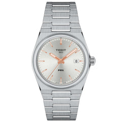 Tissot Unisex PRX 35mm 316L Stainless Steel case Quartz Watch, Grey, Stainless Steel, 11 (T1372101103100)