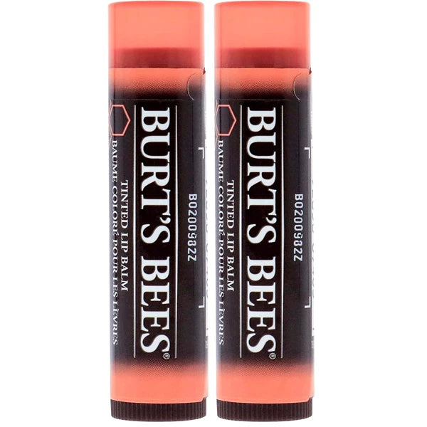 Burt's Bees 100% Natural Origin Tinted Lip Balm, Zinnia with Shea Butter & Botanical Waxes - 1 Tube (Pack of 2)