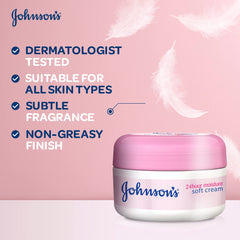 Johnson's Body Cream, 24 Hour Moisture, Soft, 200ml