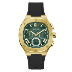 GUESS Gold-Tone Translucent Dial Multifunction Watch