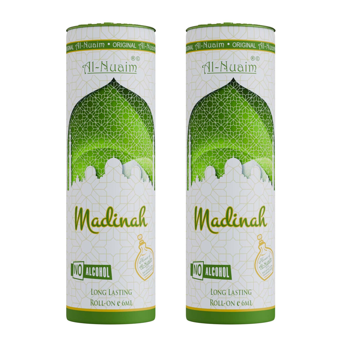 Al-Nuaim Barrel Series Madina Attar Roll On for Men & Women - Pack of 2 (6ml Each) | Alcohol Free Fragrance