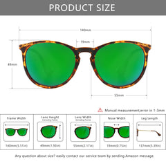 SUNGAIT Vintage Round Sunglasses for Women Men Classic Retro Designer Style