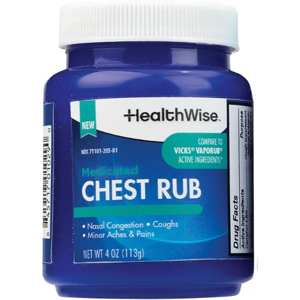 HealthWise Medicated Chest Rub, 4 oz