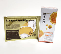 Dr Rashel Vitamin C Eye Anti - Aging Serum Essence | Hyaluronic Acid and Collagen, Reduce Wrinkles, Remove Dark circles & Puffiness, Size (1.01 oz)