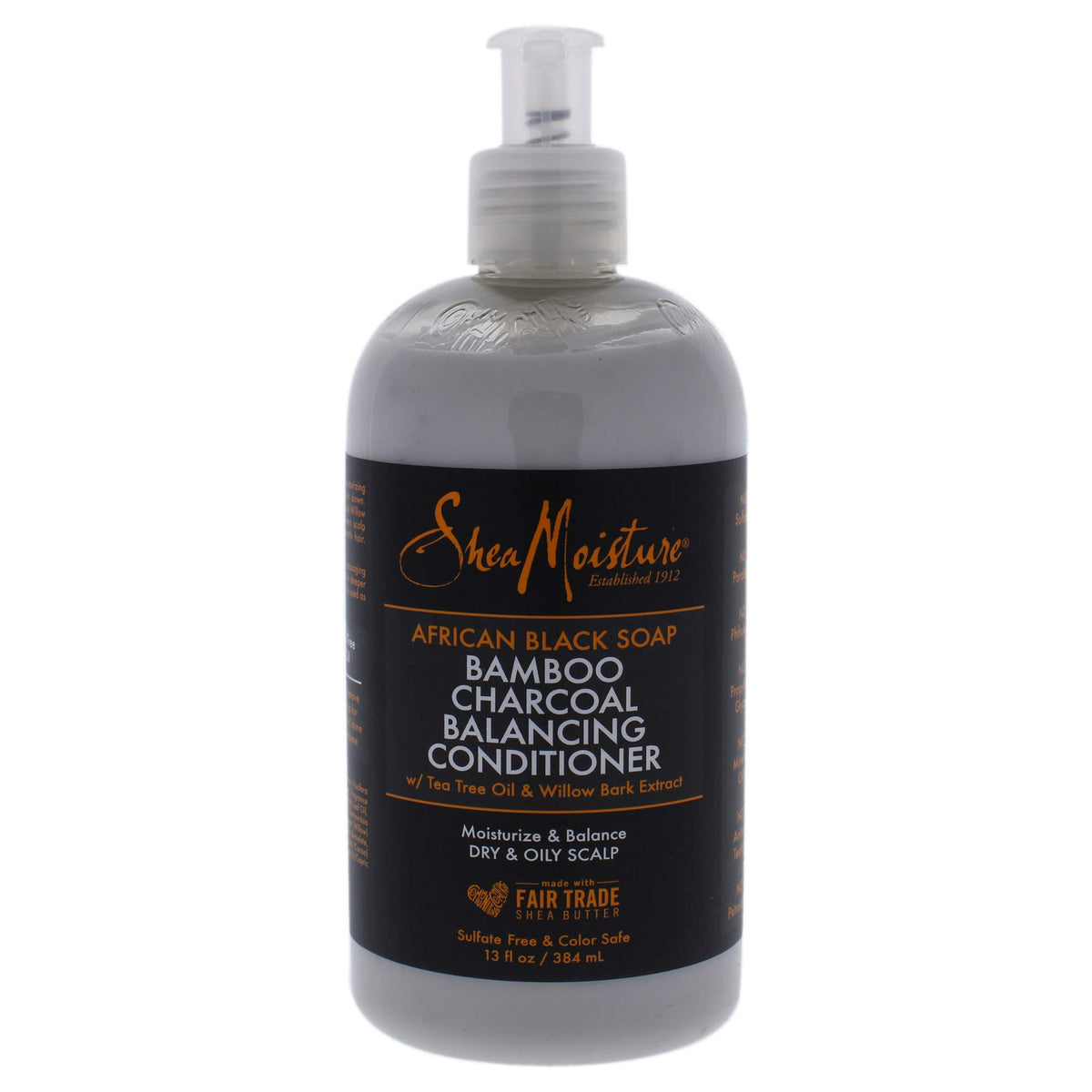 Shea Moisture African Black Soap Bamboo Charcoal Balancing Conditioner, 13 oz