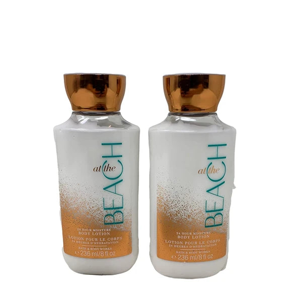 Bath & Body Works At The Beach Super Smooth Body Lotion 8 Oz -2 Pack (At The Beach)