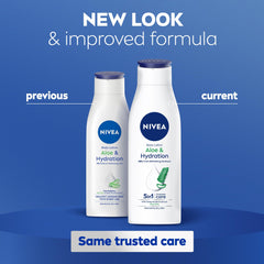NIVEA Body Lotion Hydration, Aloe Vera, Normal to Dry Skin - 2x250ml