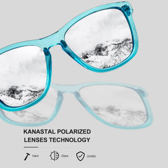 KANASTAL Polarized Sunglasses for Women, Classic Square Mens Sun Glasses, Lightweight Shades for Womens Outdoor 100% UV400 Protection Driving Fishing Golf Outdoor Activities