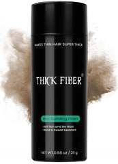 THICK FIBER - Hair Fibers for Thinning Hair (Light Brown) 25g Bottle