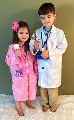 Doctor Costume Kit for Kids, Kids Doctor Costume, Halloween Costumes for Girls with Doctor Coat, Stethoscope for Girls