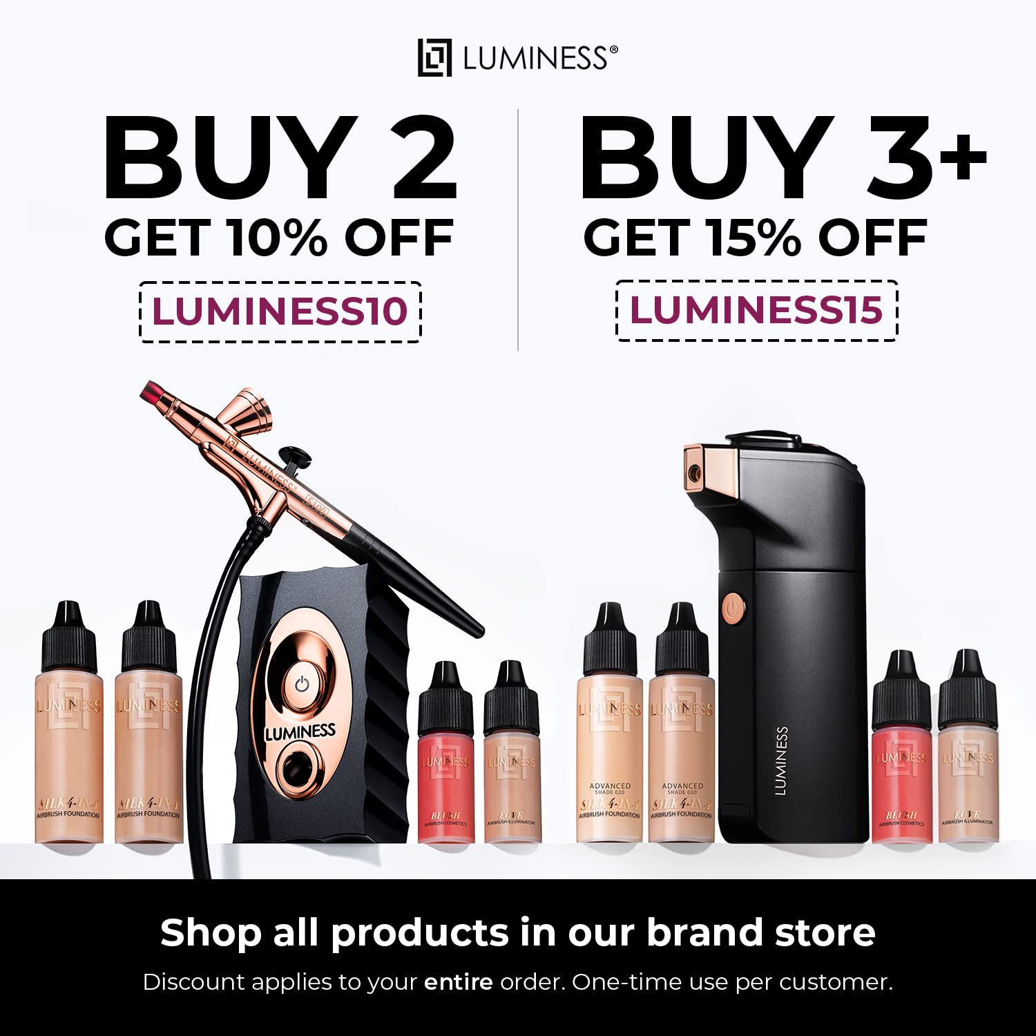 LUMINESS Silk Airbrush Spray Foundation - Full Coverage Foundation - Formula Hydrates & Moisturizes with Hyaluronic Acid, Aloe Vera & Hydrolyzed Silk (Shade - Deep Dark)