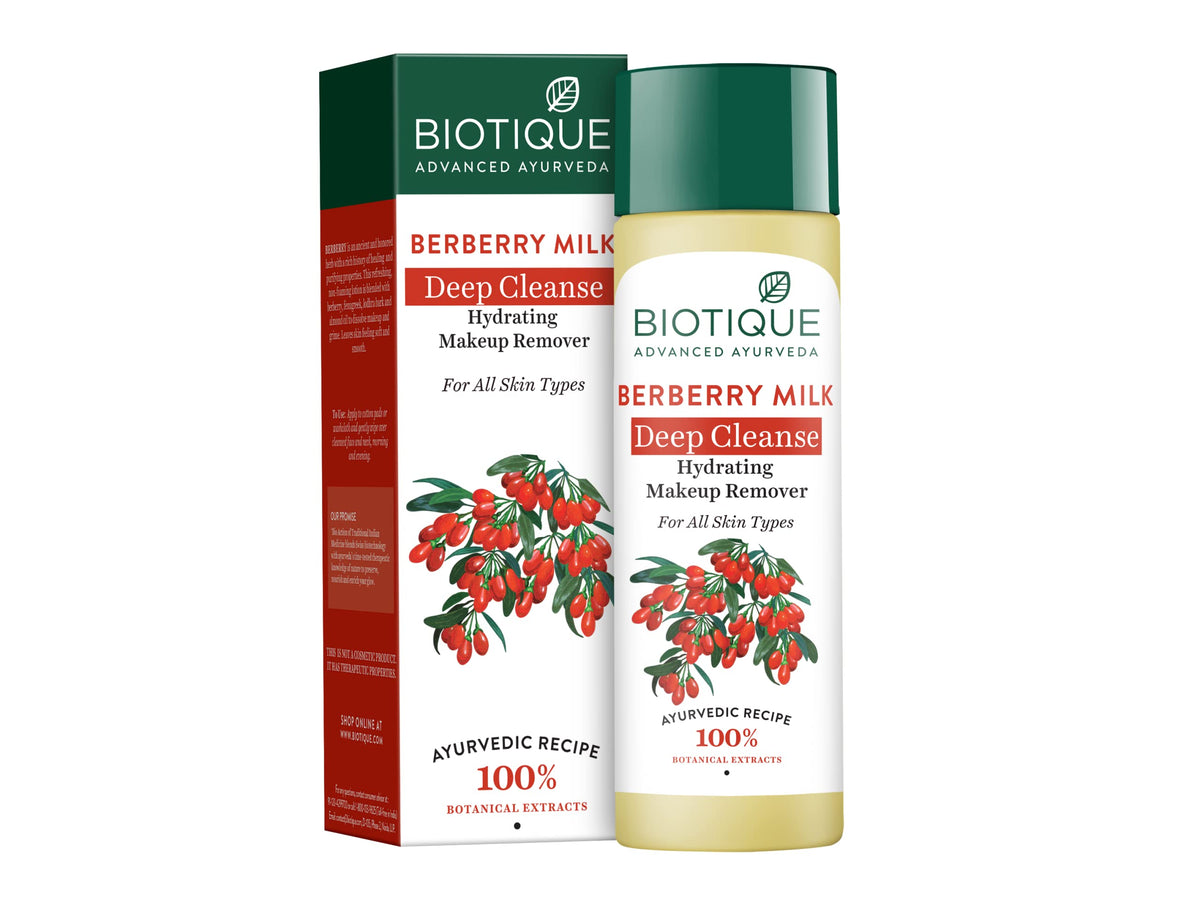 Biotique Bio Berberry Hydrating Cleanser For All Skin Types, Cleansing Lotion - 120Ml