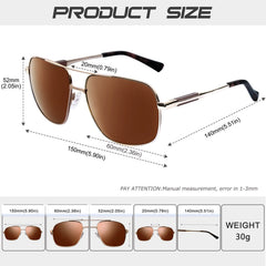 KANASTAL Polarized Sunglasses for Men Women, Large Memory Metal Frame Lightweight Sun Glasses 100% UV400 Protection Shades for Driving
