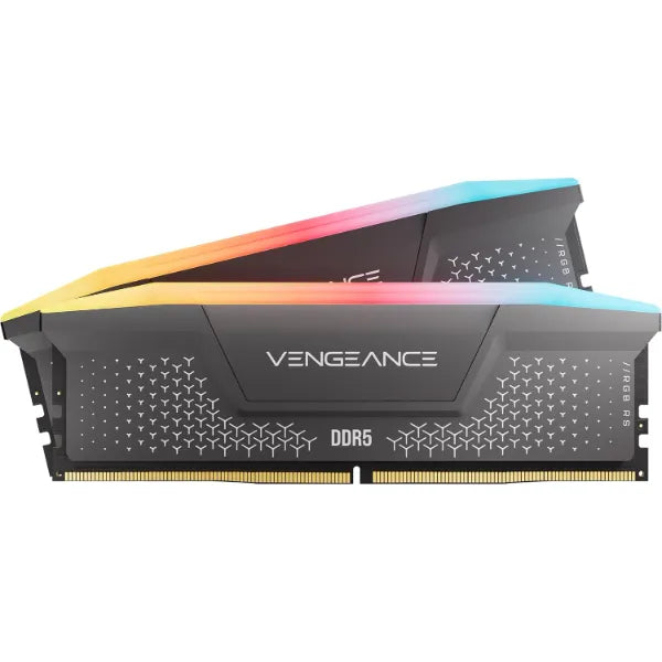 Corsair Vengeance RGB RS 64GB (2 X 32GB) DDR5 RAM 6000MT/S Speed (CMG64GX5M2D6000Z40) - Gray