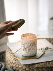 KORMMCO Get Well Soon Gifts for Women, Take Your Pain Scented Soy Candle, Feel Better, After Surgery Gifts for Women, Her, Friends, Vanilla&Lavender Scented Candles with Crystal