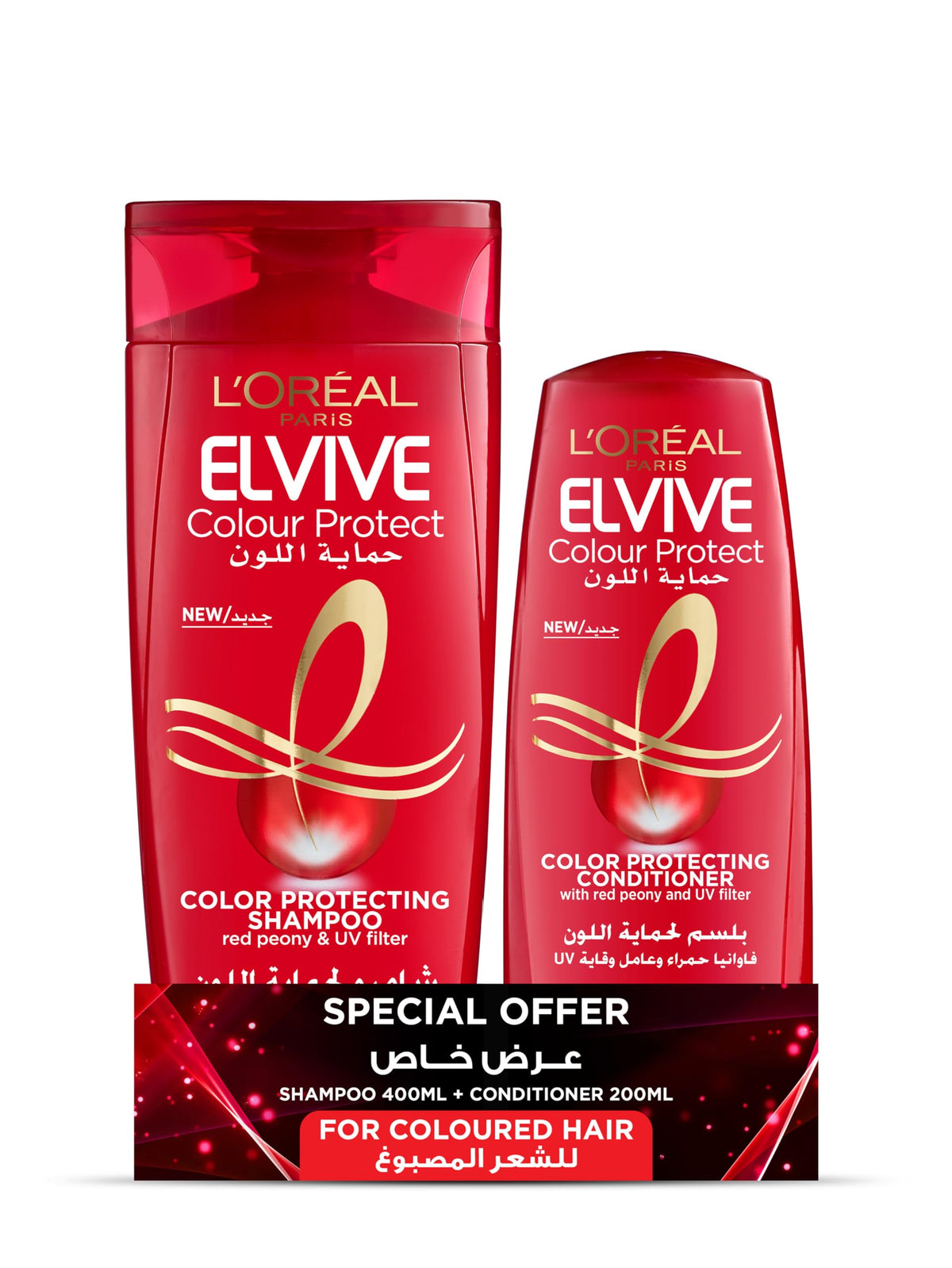 L’Oréal Paris Elvive Colour Protect Shampoo, 400 ml + Conditioner 200ml For Normal to Dry Hair