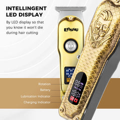 ENSSU Hair Clippers for Men Professional, Cordless Barber Clippers and Trimmers Set, Men's Hair Clippers for hair cutting with LED Display, Men's Grooming Kit