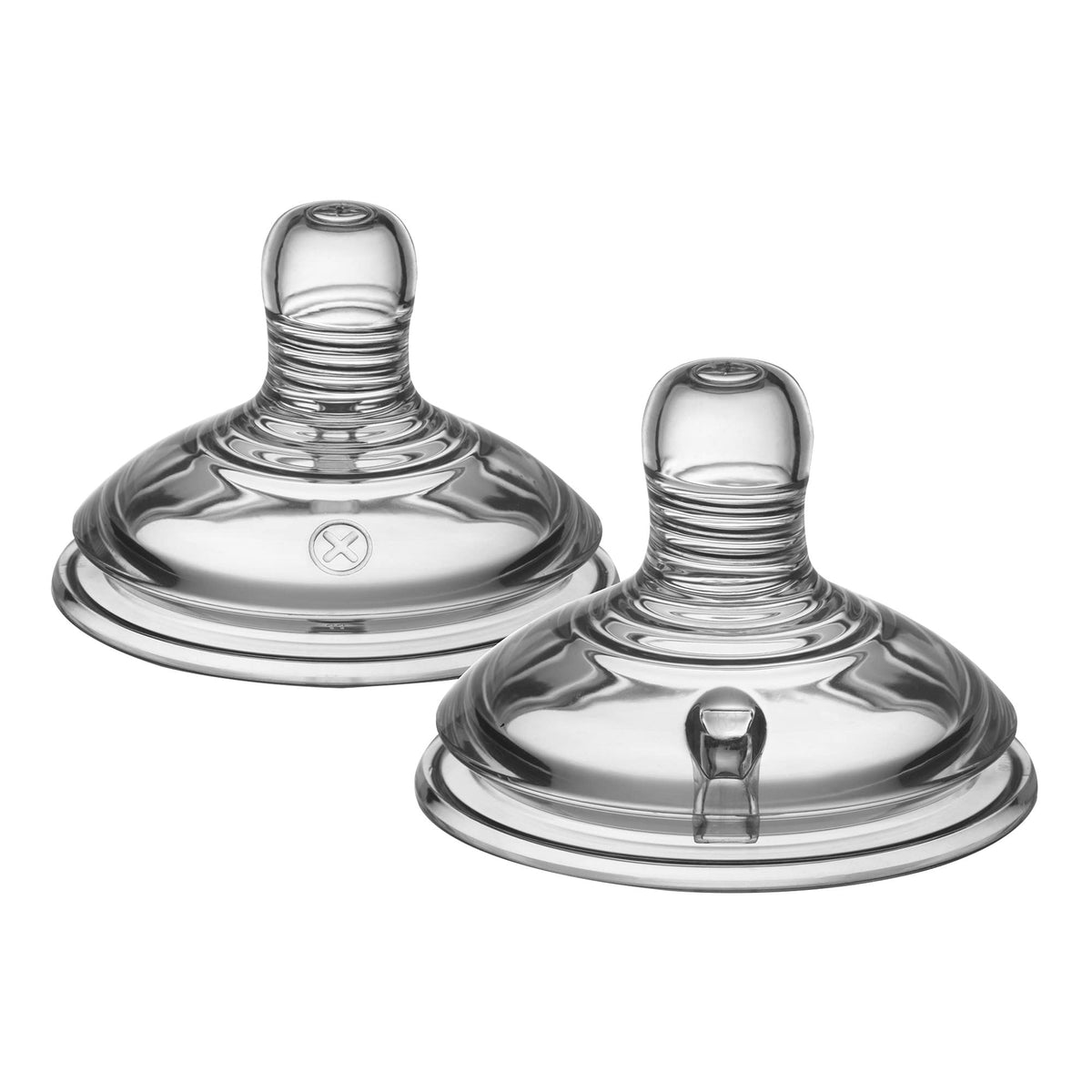 Tommee Tippee Closer to Nature Drinking Vacuum Cleaner, Naturally Shaped with Anti-Oil Valve, Soft Silicone, Variable Milk Flow, from 0 Months, Set of 2
