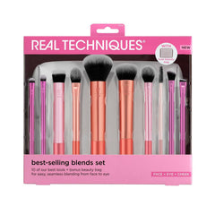 Real Techniques Blends Kit, Face + Eye + Cheek, 11 Piece Set For blush, for Contour, Eyeshadow, Foundation, Setting powder, Highlighting, Concealing Blush
