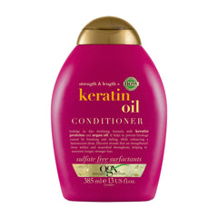 OGX Anti-Breakage+ Keratin Oil Conditioner, Fortifying and Hydrating Hair Conditioner to Strengthen and Protect Against Damage, Split Ends and Breakage - 385ml (Pack of 1)