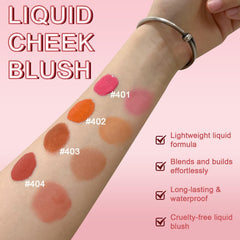 Excefore Liquid Blush- Fruit Juice Liquid Blusher, Natural Look Face Blush Waterproof Long Lasting Blushes, Korean Liquid Blush For Cheeks Beauty Makeup (#403)