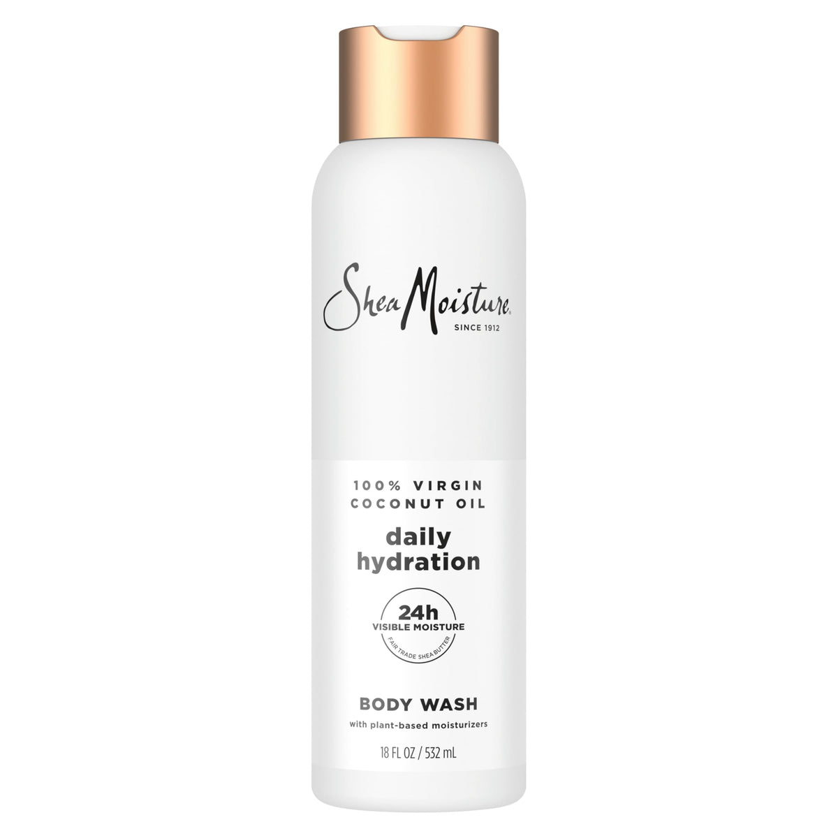 Shea Moisture Virgin Coconut Oil Body Wash Nourish & Replenish Skin, Daily Hydrating Body Wash for 24-Hour Visible Hydration for Healthy, Glowing Skin, 18 oz