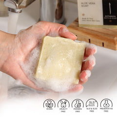 AUTHENTIC BATH & SOAP Cold Processed - Aloe Vera Soap Bar - Soothing, Hydrating for Men & Women, Natural, Cruelty Free, Vegan, Handmade, Face & Body Wash for All Skin Types. (Pack of 2) 120 gr Each